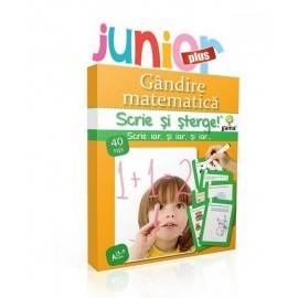 SCRIE ȘI ȘTERGE JUNIOR PLUS - GÂNDIRE MATEMATICĂ - 3-5 ANI