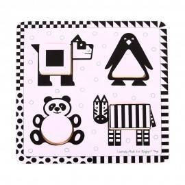 PUZZLE ALB-NEGRU - ANIMALE ȘI FORME