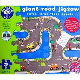Puzzle gigant de podea traseu masini (20 piese) GIANT ROAD JIGSAW