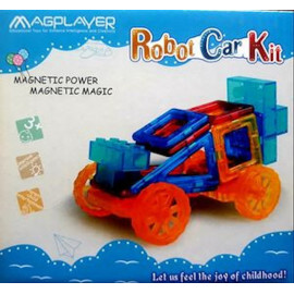 JOC DE CONSTRUCȚIE MAGNETIC - MAȘINUȚĂ ȘI ROBOȚEL (MAGPLAYER)