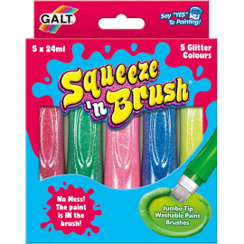 SQUEEZE' N BRUSH - 5 CULORI CU SCLIPICI