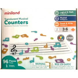 SET PORTATIV ȘI 96 NOTE MUZICALE TRANSLUCIDE