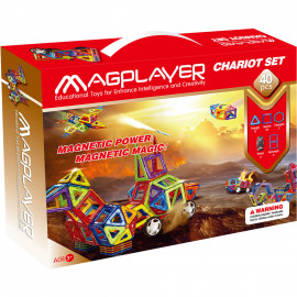 MAGPLAYER - JOC DE CONSTRUCȚIE MAGNETIC - 40 PIESE