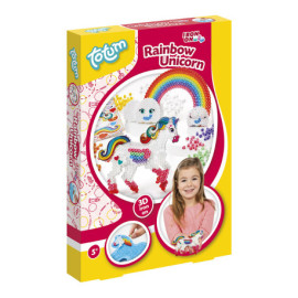 Set creativ DIY cu margele de calcat- Rainbow Unicorn