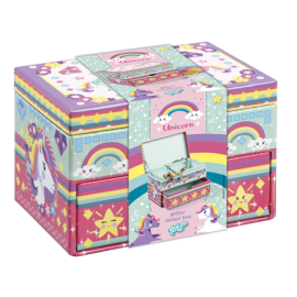 Set creativ DIY Decoreaza propria cutie de bijuterii cu unicorni