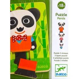 PUZZLE ÎN STRATURI FAMILIA PANDA