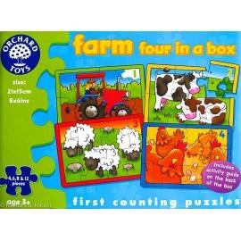 SET 4 PUZZLE DE NUMĂRAT - LA FERMĂ