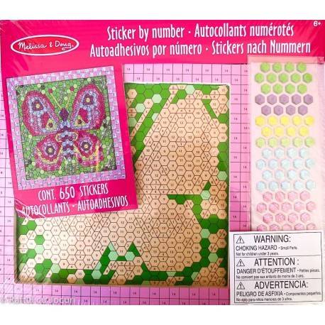 SET DE CREAȚIE MOZAIC PE NUMERE - FLUTURE
