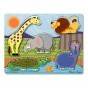 PUZZLE DE LEMN - ATINGE ȘI DESCOPERĂ - ANIMALE ZOO