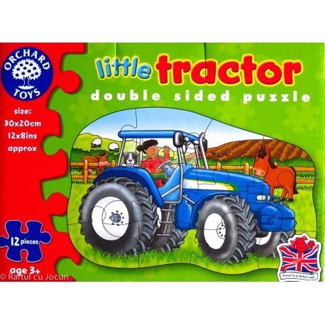 PUZZLE FAȚĂ VERSO - TRACTORUL / LITTLE TRACTOR